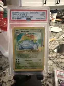 Pokemon TCG Celebrations Venusaur Holo Card #15/102 Classic Collection PSA 9 - Image 1