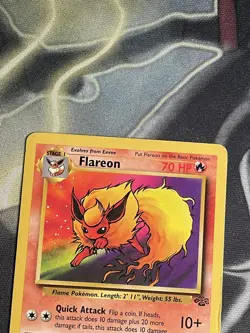 Pokemon TCG Flareon Jungle Card 19/64 Unlimited Rare Non-Holo - Image 3