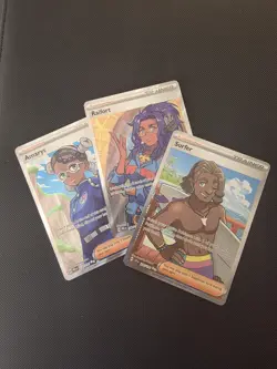 Pokemon TCG Trainer Mixed Lot Full Art 3 Cards Pack Fresh - Image 1