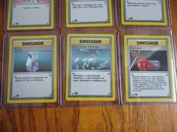 1999 Pokemon 1st Edition French Dresseur 6 card lot Free Shipping Never Played - Image 3
