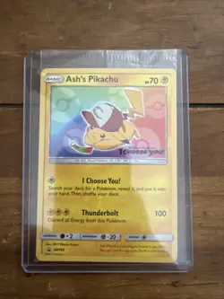 Pokemon Card ASH'S PIKACHU SM108 Rare Black Star Promo - SEALED! - Image 1