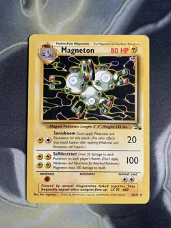 Magneton 26/62 Fossil 1999 Rare Non-Holo Pokemon Card - Image 1