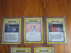 1999 Pokemon 1st Edition French Dresseur 5 card lot Free Shipping Never Played - Image 2