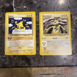 Pokemon TCG Electabuzz Neo Genesis Card 33/111 Unlimited Uncommon Elekid 22/111 - Image 1