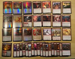 MTG Lot Of 40 Battle For Baldur’s Gate RED Cards Including FOILS - Image 1