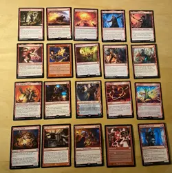 Magic The Gathering Lot Of 20 Red Cards Including Rares and Mythics NM - Image 1