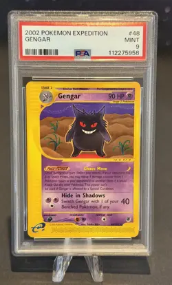 2002 Pokemon Expedition English Card - PSA 9 - Gengar #48/165 - Image 1