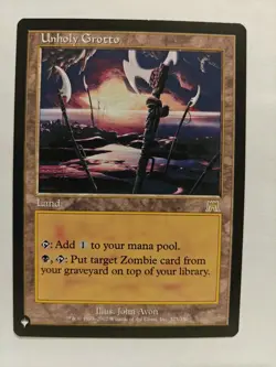 Unholy Grotto The List Reprints Regular Non-Foil Rare Onslaught - Image 1