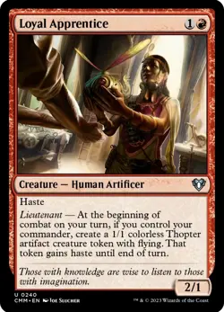 X 1 Loyal Apprentice NM-M Commander Masters 240 MTG Magic The Gathering - Image 1