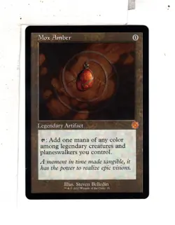 MTG SkeenAB Mox Amber RETRO FRAME from Brothers' War. NM. - Image 1