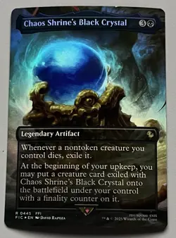 MTG FF Commander Chaos Shrine’s Black Crystal Legendary Artifact RARE FOIL #0445 - Image 1