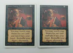 2x Demonic Tutor. Unlimited Set. Magic the Gathering. Lightly Played. - Image 1