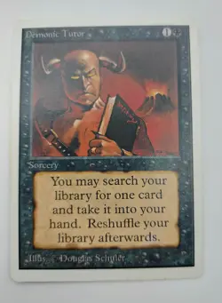 2x Demonic Tutor. Unlimited Set. Magic the Gathering. Lightly Played. - Image 3