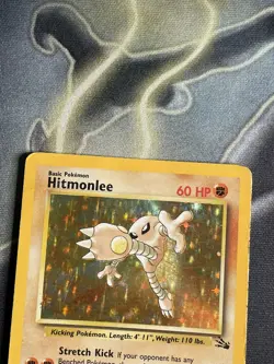 Pokemon TCG - Hitmonlee 7/62 Unlimited Holo Rare - Fossil WOTC - Image 4
