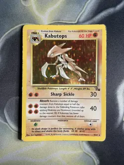 Pokemon TCG - Kabutops 9/62 Unlimited Holo Rare - Fossil WOTC - Image 1