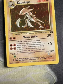 Pokemon TCG - Kabutops 9/62 Unlimited Holo Rare - Fossil WOTC - Image 3