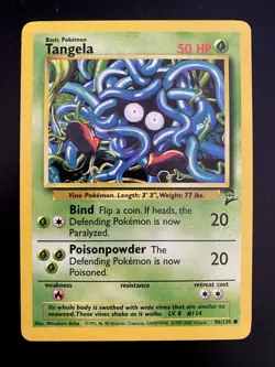 Tangela 96/130 Base Set 2 - Common Pokemon Card TCG - WOTC - Near Mint - Image 1