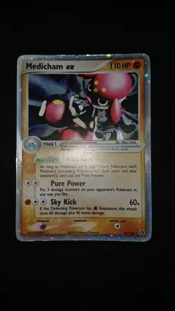 POKEMON MEDICHAM EX EMERALD 95/106 ENG GOOD+ NO GOLDSTAR CRYSTAL SHINING ZARD - Image 1
