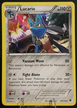 Lucario 63/124 Holo Rare - Pokemon TCG - Fates Collide (NM) - Image 1