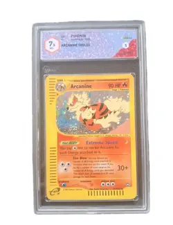 Pokemon card ARCANINE HOLO H2/H32 - Aquapolis - GRAAD 7,5 - NM HYPER RARE SWIRL! - Image 1