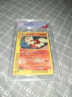 Pokemon card ARCANINE HOLO H2/H32 - Aquapolis - GRAAD 7,5 - NM HYPER RARE SWIRL! - Image 5