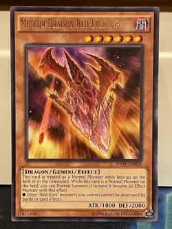 Meteor Dragon Red-Eyes Impact - INOV-EN028 - Rare - Unlimited - NM - Image 1