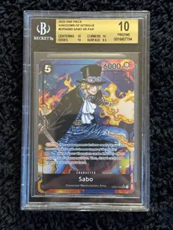 One Piece Sabo SR PAR #OP04083 Kingdoms Of Intrigue BGS 10 Pristine Clean - Image 1