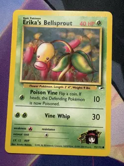 Pokemon TCG Erika's Bellsprout Gym Heroes Card 75/132 - Image 1