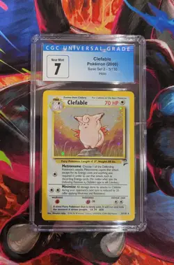 2000 Clefable 5/130, Holo - Base Set 2, Rare, CGC 7, Pokemon TCG Card, Graded - Image 1
