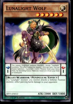 Lunalight Wolf - SHVI-EN012 - 1st Edition - YuGiOh| Buy 2 Get 1 Free - Image 1