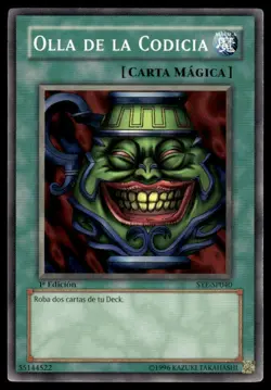 Pot Of Greed 1st Edition Spanish Yugioh Starter Deck: Yugi Evolution #SYE-SP040 - Image 1