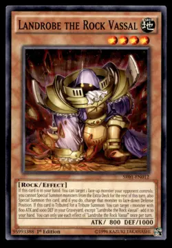 Landrobe the Rock Vassal - SR01-EN012 - 1st Edition - YuGiOh| Buy 2 Get 1 Free - Image 1