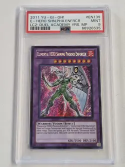 PSA 9 (POP 3) Elemental HERO Shining Pheonix Enforcer + chaos emperor dragon psa - Image 1