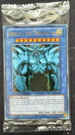 LC01 New Sealed Yugioh Oblelisk Slifer Ra Egyptian Gods 1996 6 Cards Total - Image 1