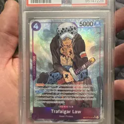 Bandai Trafalgar Law One Piece CCG OP07-010 Treasure Rare Foil PSA 10 - Image 3