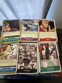 One Piece 3,000 Card OP01/OP02/OP03 Non Foil Bulk Lot. Near Mint English - Image 1