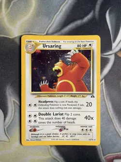 Pokemon TCG Ursaring Neo Discovery 15/75 Holo Unlimited Rare Card - Image 1