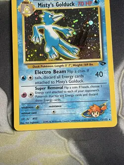 Pokemon Cards: Gym Challenge Rare Holo: Misty's Golduck 12/132 WOTC - Image 3