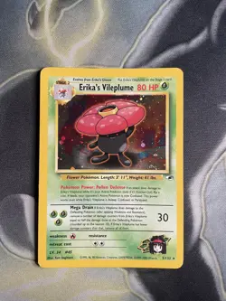 Pokemon TCG Gym Heroes Erika's Vileplume Holo Rare Card 5/132 NM - Image 1