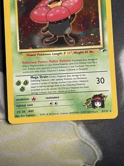 Pokemon TCG Gym Heroes Erika's Vileplume Holo Rare Card 5/132 NM - Image 4