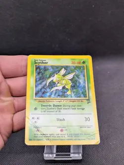 Pokemon Card Scyther 17/130 Base Set 2 Holo Rare WOTC Played - Image 3
