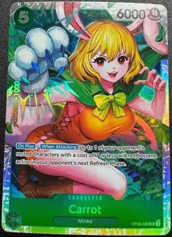 Carrot Two Legends OP08-023 One Piece TCG Card Super Rare Near Mint - Image 1