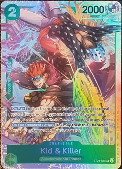 Kid & Killer Starter Deck24: GREEN Jewelry Bonney ST24-002 One Piece TCG Card NM - Image 1