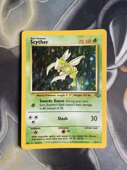 Pokemon TCG Scyther Holo Card 10/64 Jungle Set 1999 Rare English WOTC - Image 1