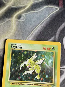 Pokemon TCG Scyther Holo Card 10/64 Jungle Set 1999 Rare English WOTC - Image 2