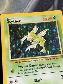 Pokemon TCG Scyther Holo Card 10/64 Jungle Set 1999 Rare English WOTC - Image 4
