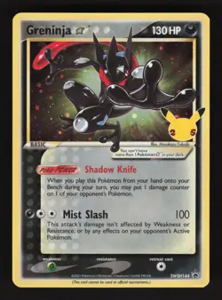 Greninja Gold Star SWSH 144 Pokemon Celebrations Promo Holo Card - Image 1
