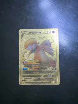 Dragonite V HP230 Shred Super Rare Gold Accent Foil Fan Art Cards - Image 2