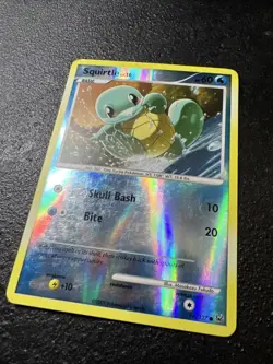 2009 Pokemon SQUIRTLE Platinum REVERSE HOLO Foil Base Set Series Card 96/127 Lp - Image 2