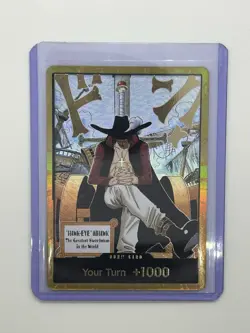 DON!! Card (Dracule Mihawk) (Gold) The Azure Sea's Seven Foil - Image 1